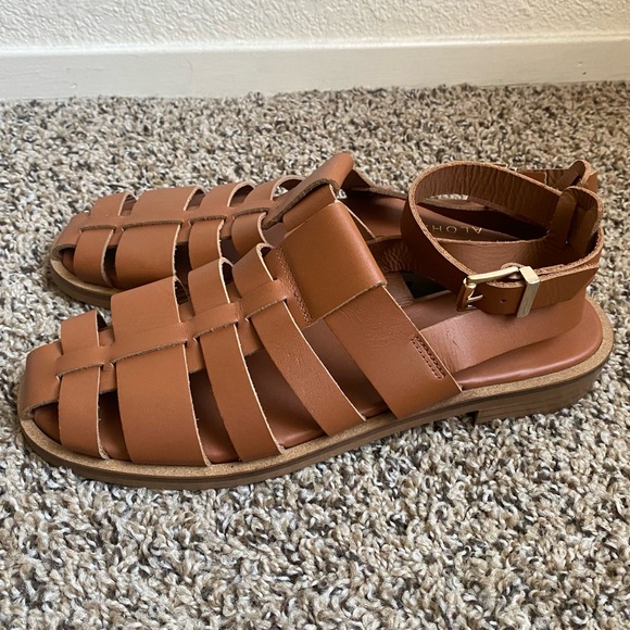ALOHAS Perry Leather Fisherman Sandal in Tan Brown - Picture 2 of 8